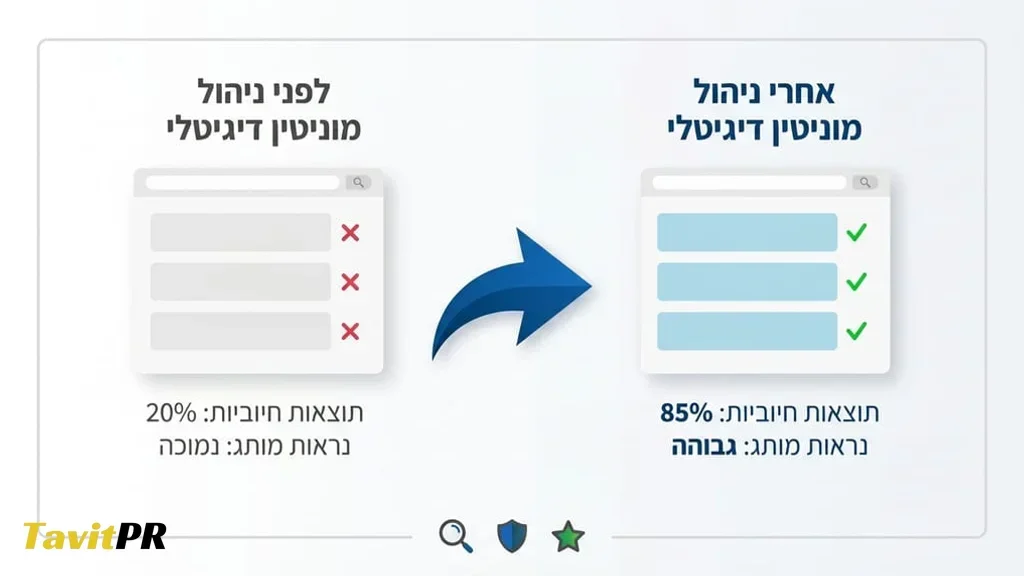 אדם מקליד במחשב נייד ובוחן נתונים על מסך