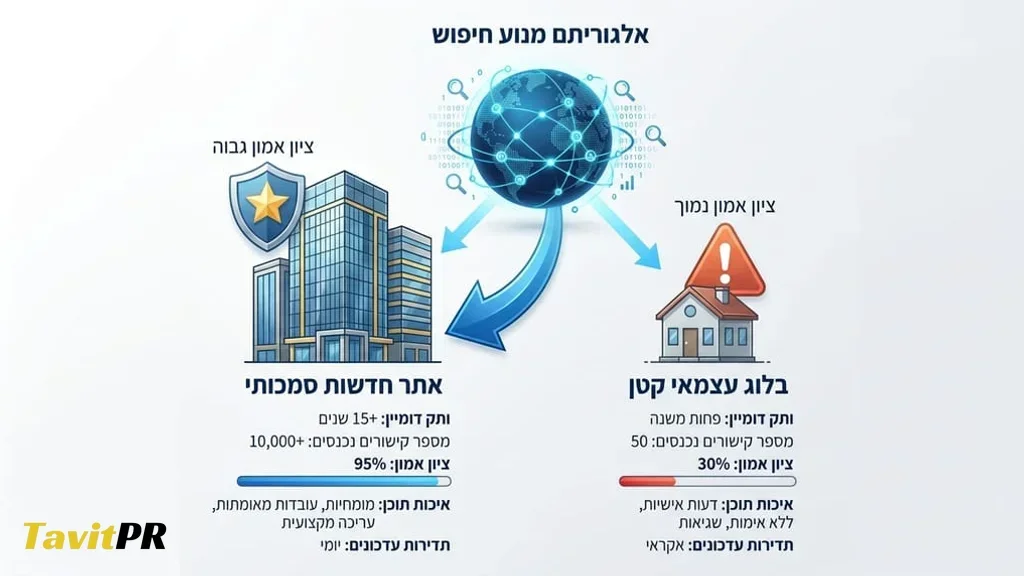 ניתוח סמכות אתרים במנועי חיפוש