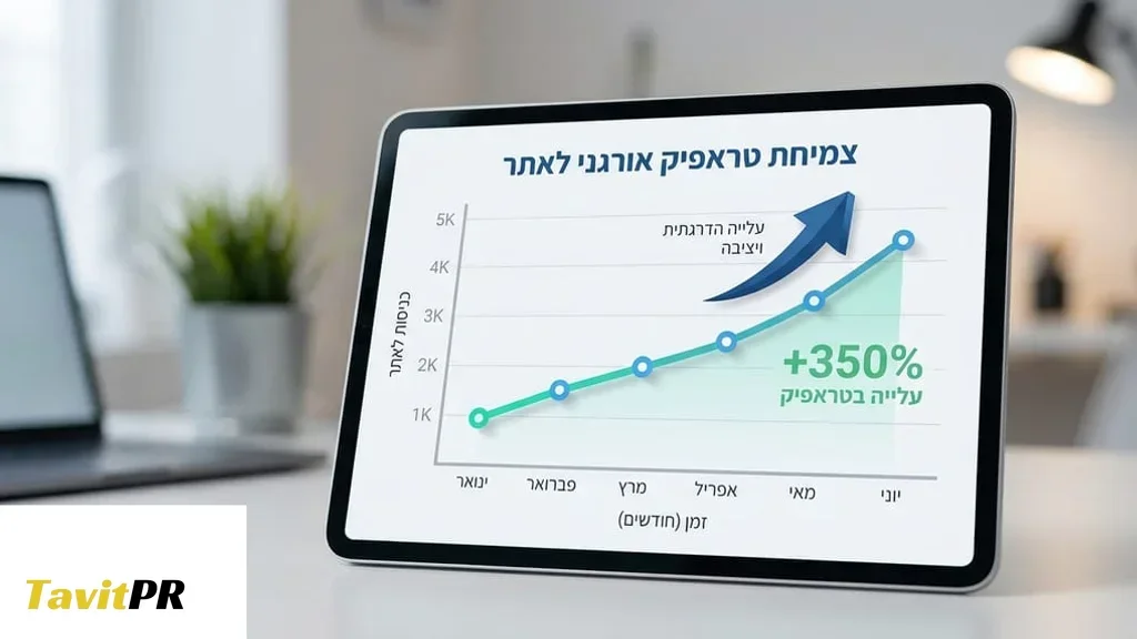 גרף התקדמות בתוצאות החיפוש האורגניות